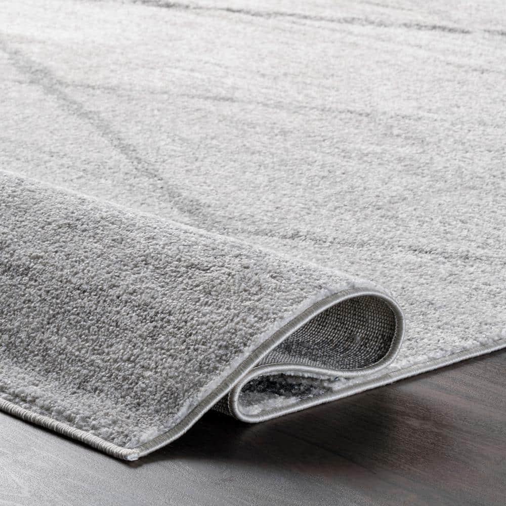 Nuloom 2x6 Thigpen Contemporary Indoor Area Rug, Grey, Abstract Lines, Non-Slip Backing, Stain Resistant, Bedroom Living Room, Kitchen