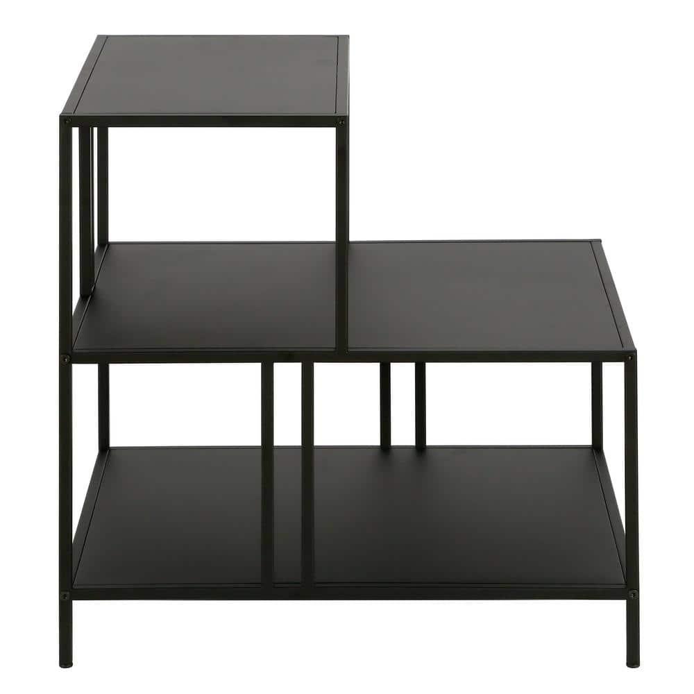 Evelyn&Zoe Cortland 20" Wide Rectangular Side Table, Blackened Bronze