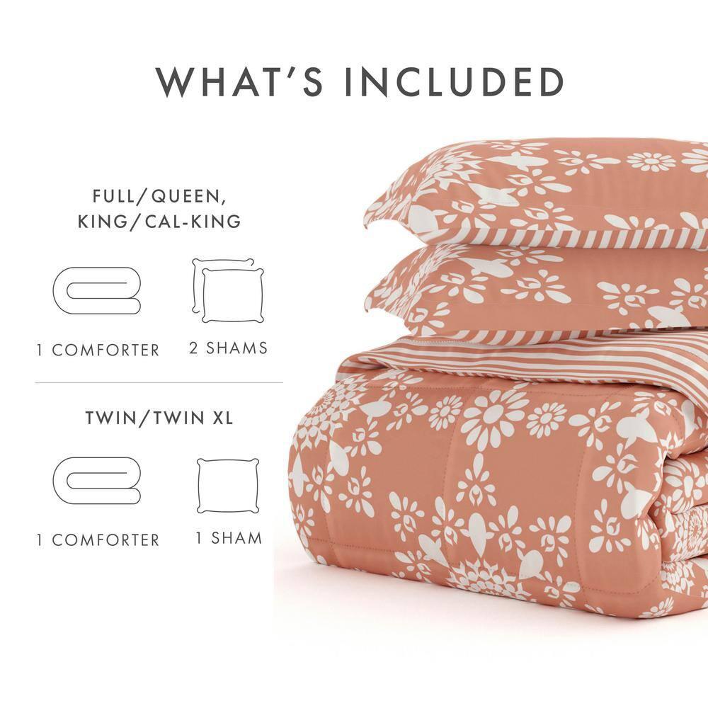 7-Piece Bedding Bundle - Pattern Comforter and Sheet Set
