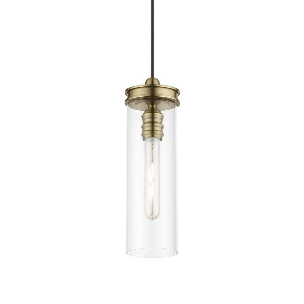 Livex Lighting Devoe 1 - Light Pendant in  Antique Brass