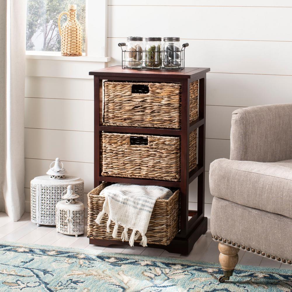 Halle Storage Side Table - AMH5738 - Cherry - Safavieh Couture