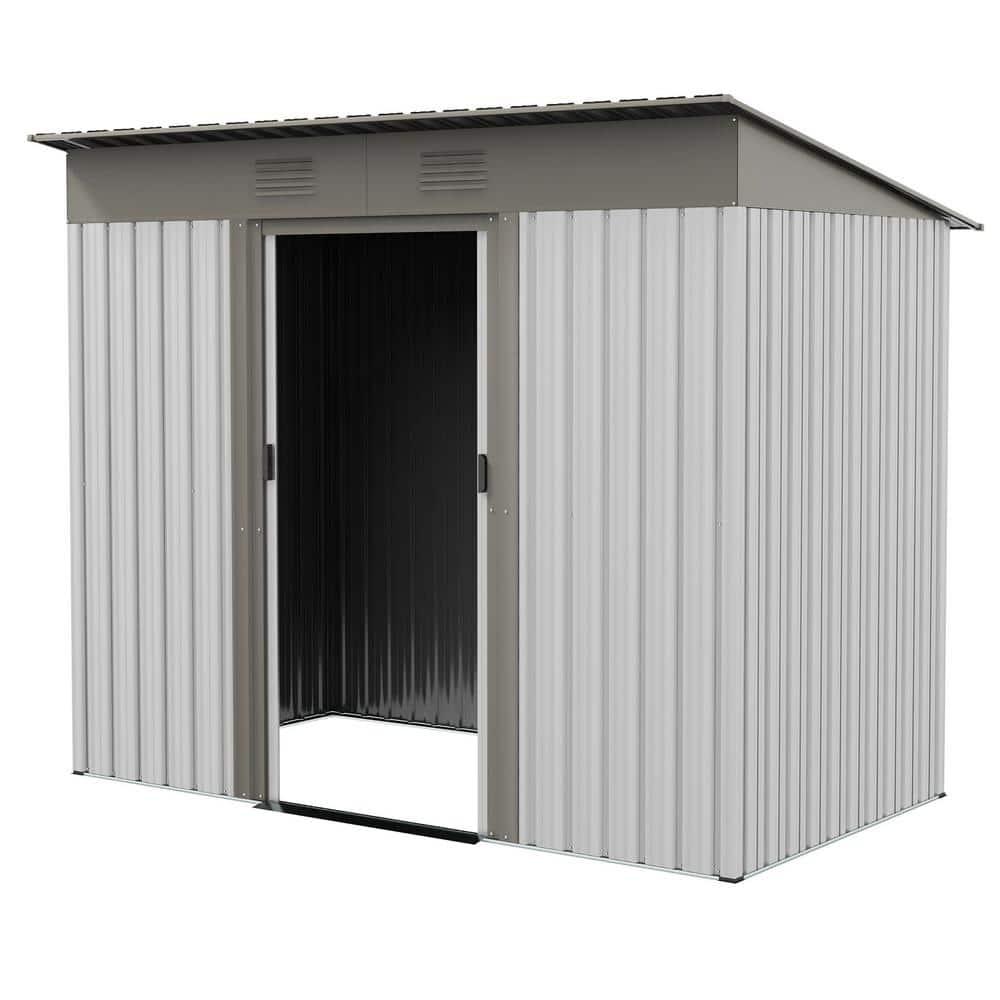 Outsunny Metal Lean-To Storage Shed
