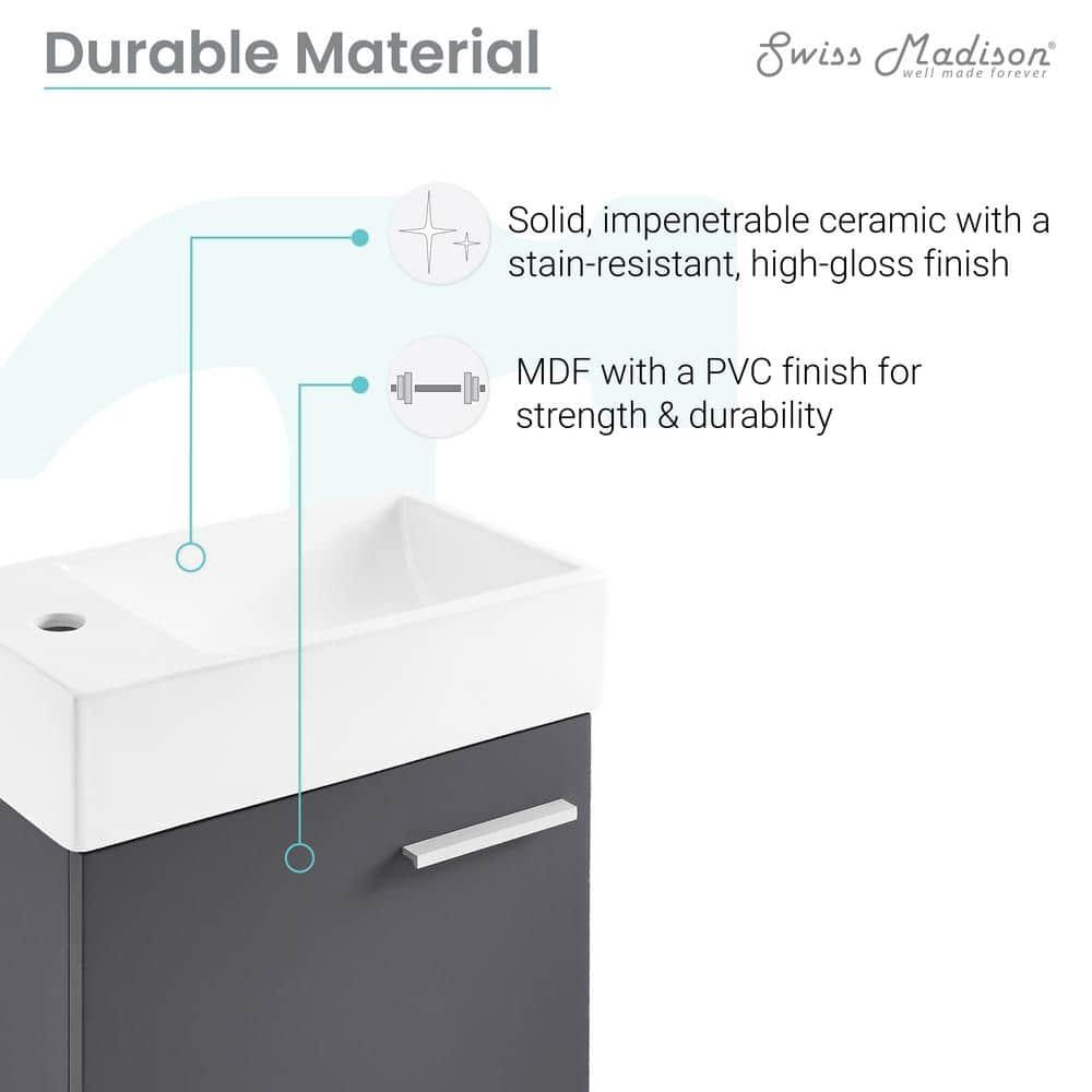 Colmer 18" Wall-Mounted Bathroom Vanity