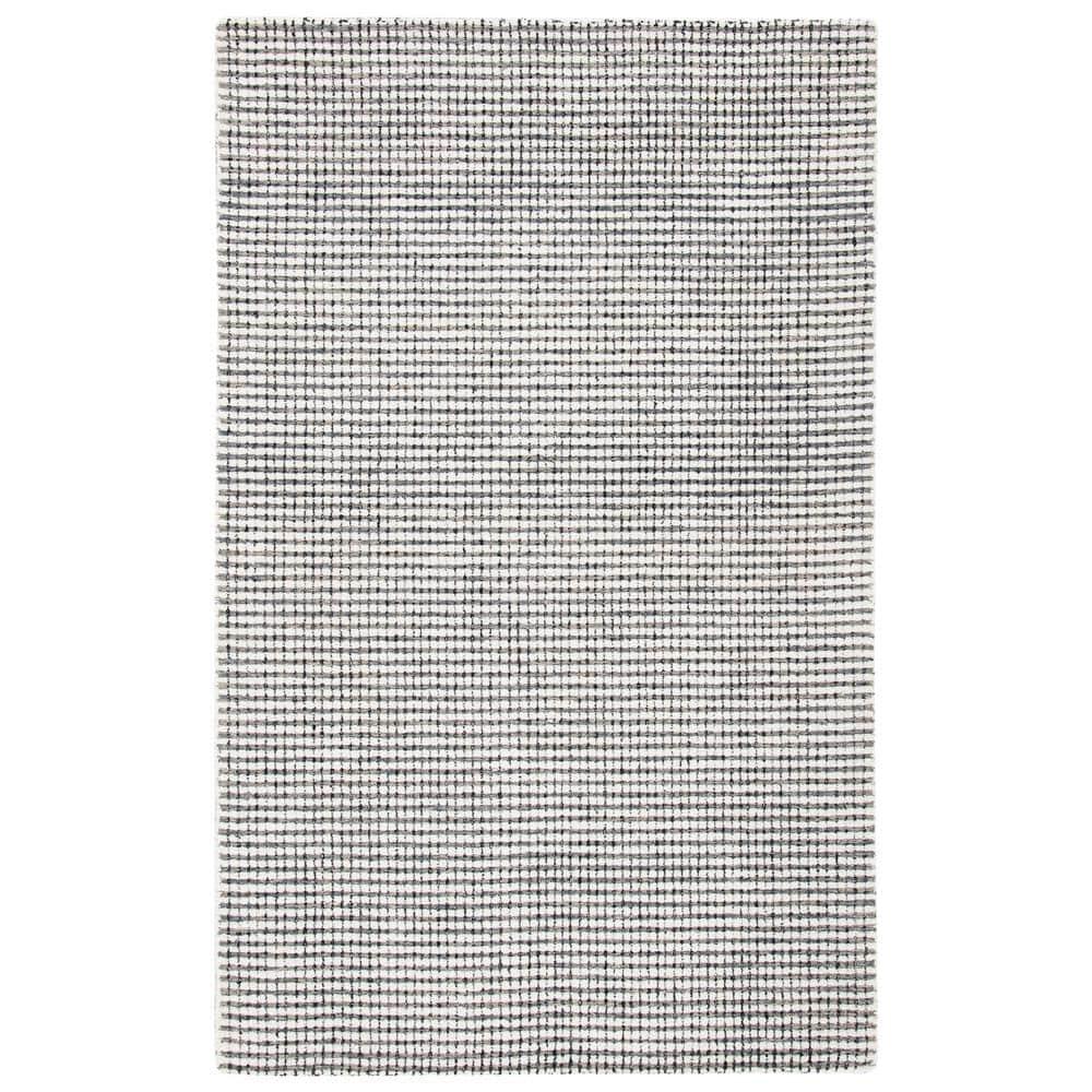 SAFAVIEH Abstract Stephanie Plaid Wool Area Rug, Grey/Ivory, 8' x 10'