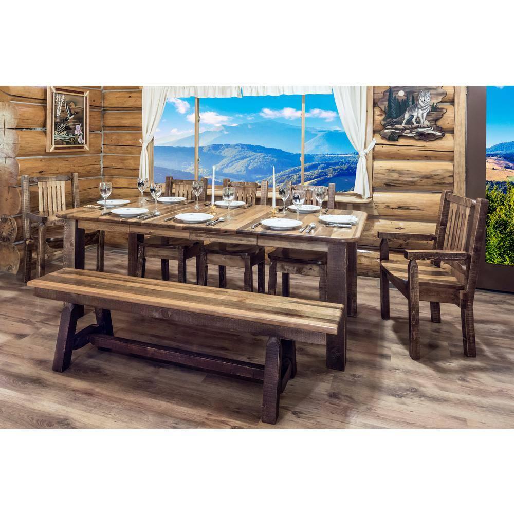 Homestead Collection Captain's Chair, Stain & Clear Lacquer Finish w/ Ergonomic Wooden Seat