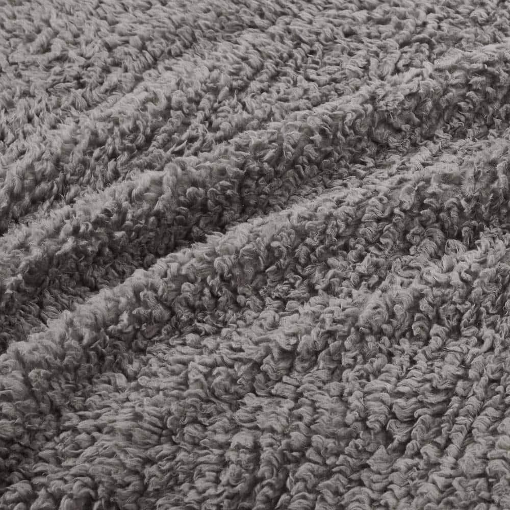King Burlington Berber Bed Blanket Gray