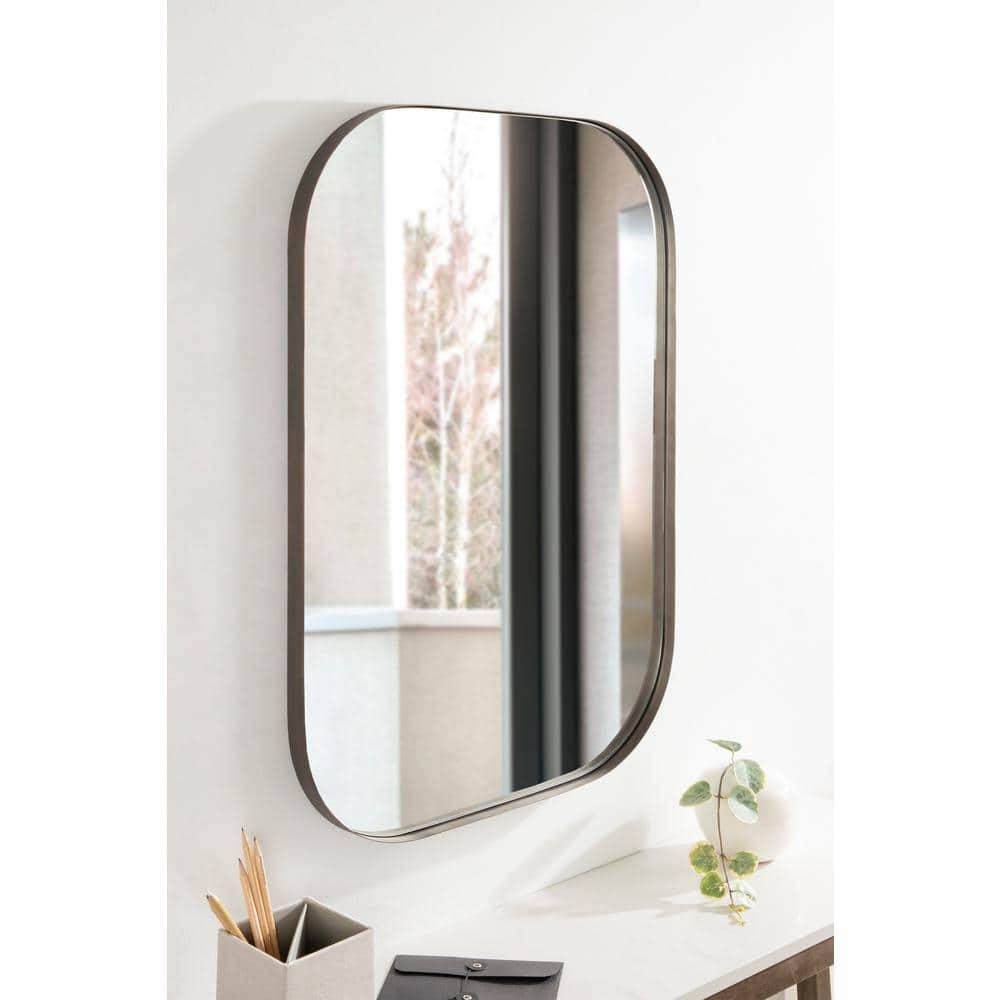 Kate and Laurel Rollo Decorative Framed Wall Mirror, Bronze 20x30