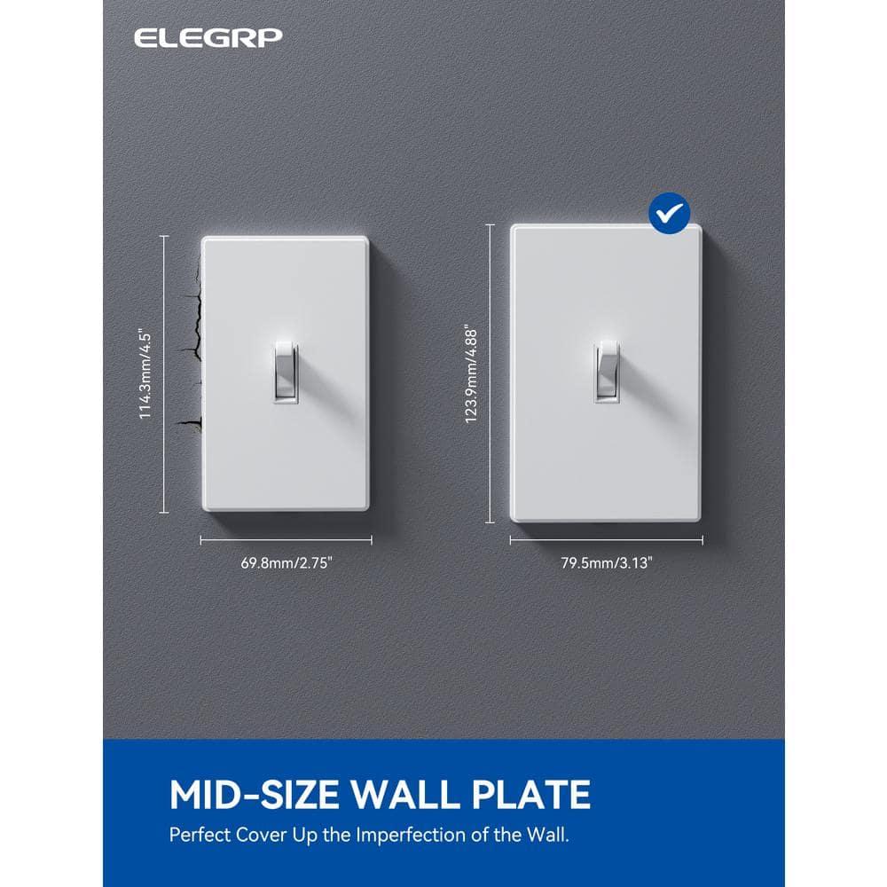 ELEGRP No Subject 1 - Gang Toggle Light Switch Wall Plate (Set of 10)
