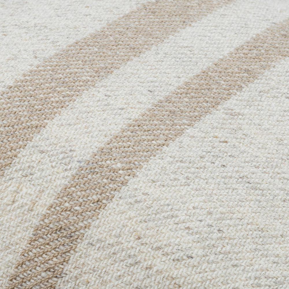 Becki Owens x Livabliss Brett Striped Wool Blend Reversible Throw Pillow
