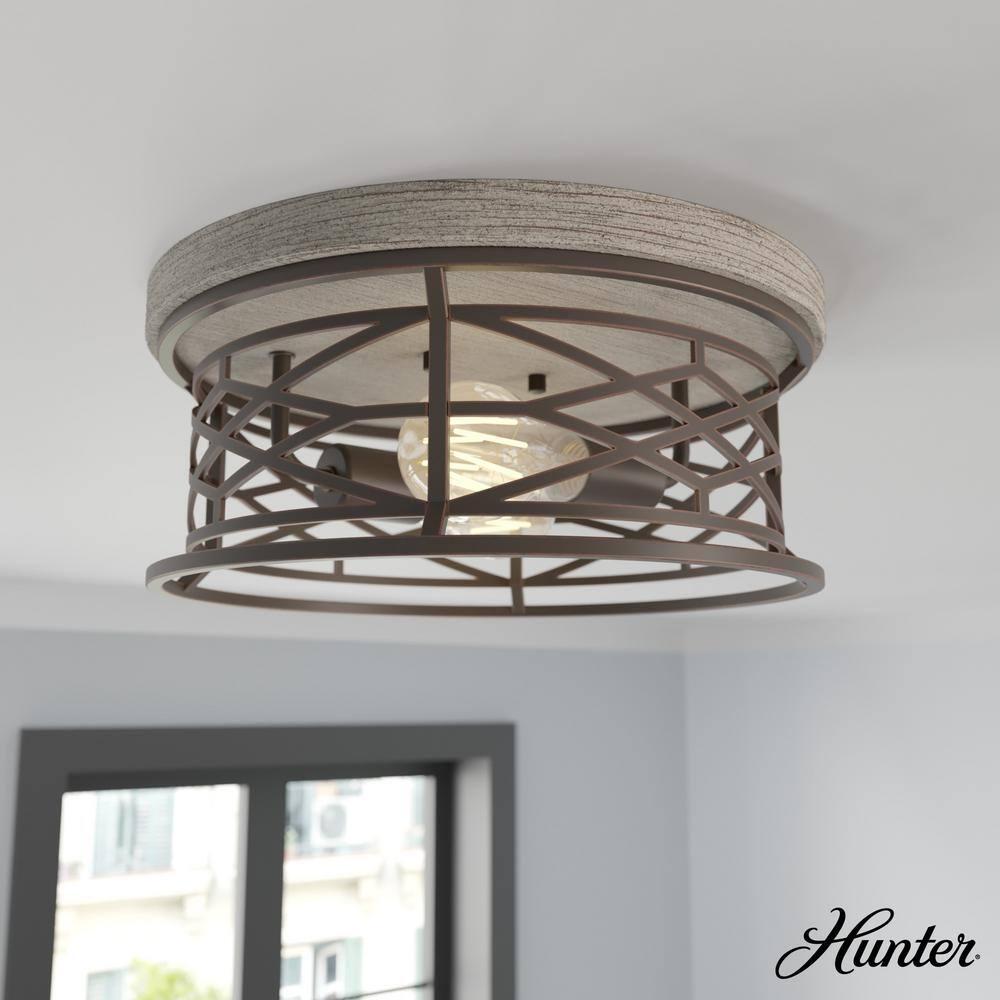 Langwood 2 - Light 13.25'' Unique/Statement Circle Flush Mount
