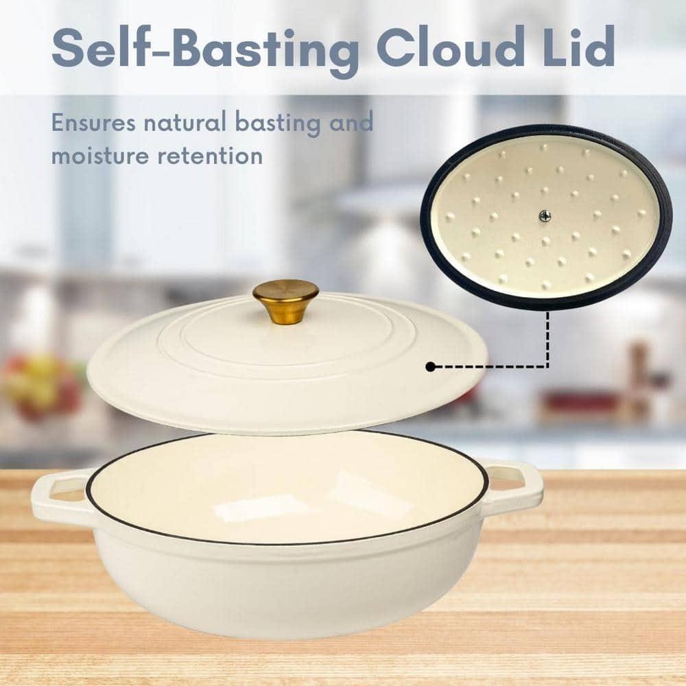 Lexi Home Lexi Home 5 qt. Enameled Cast Iron Round Braiser