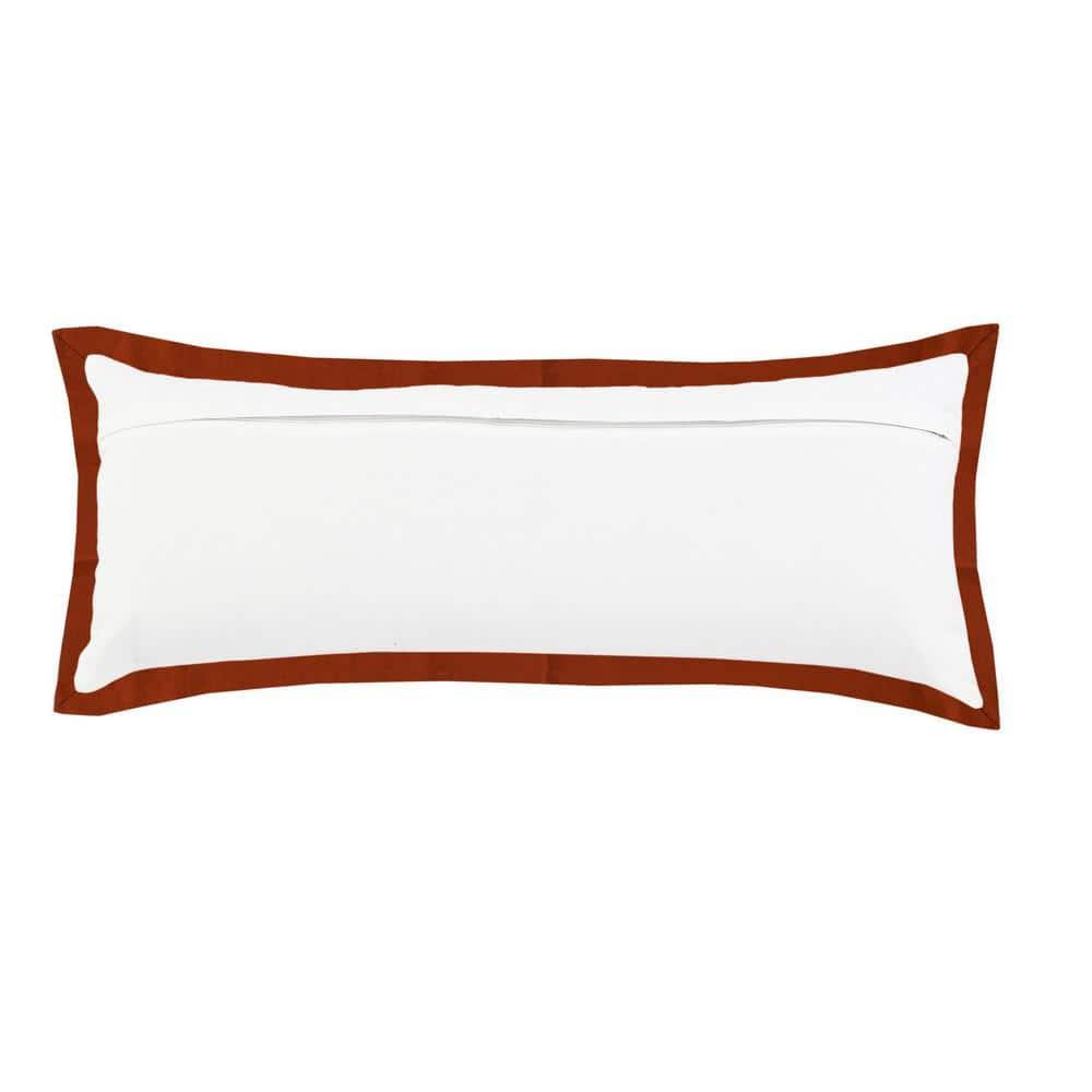 ZeaZu 14" X 36" 100% Cotton Geometric Zippered Pillow