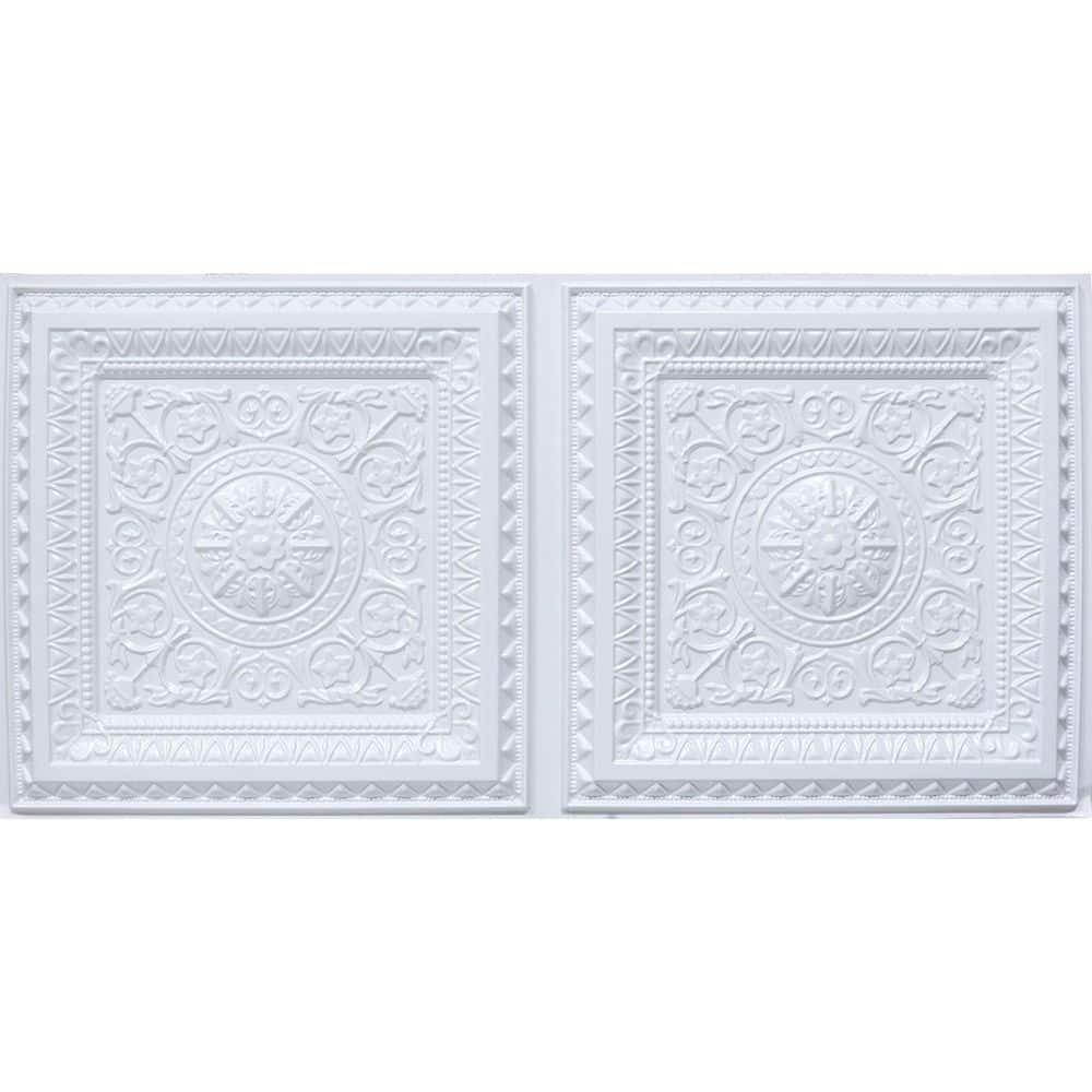 uDecor Economy La Scala Drop-In PVC Ceiling Tile (Set of 10)