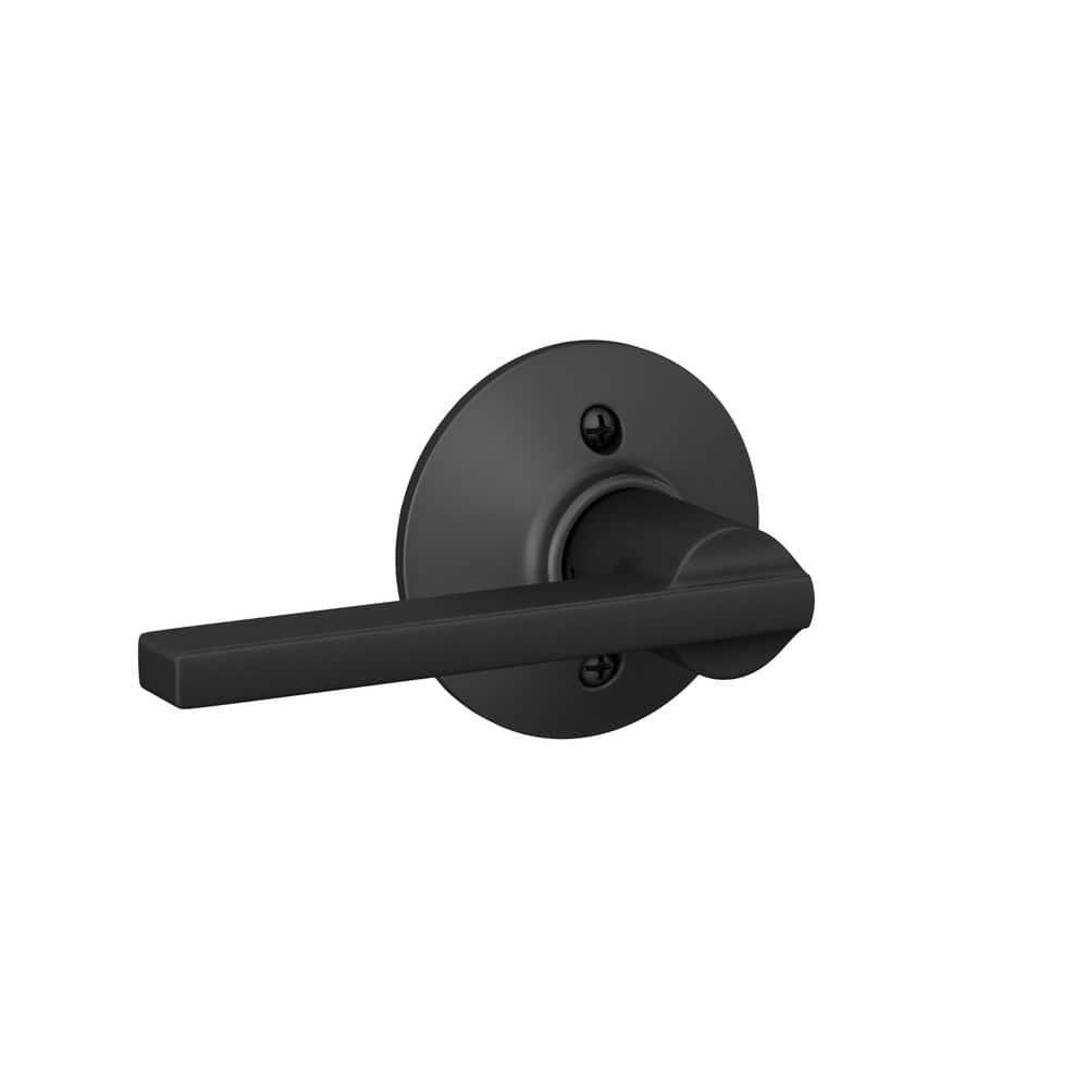 Schlage Latitude Matte Black Passage Lever Right or Left Handed
