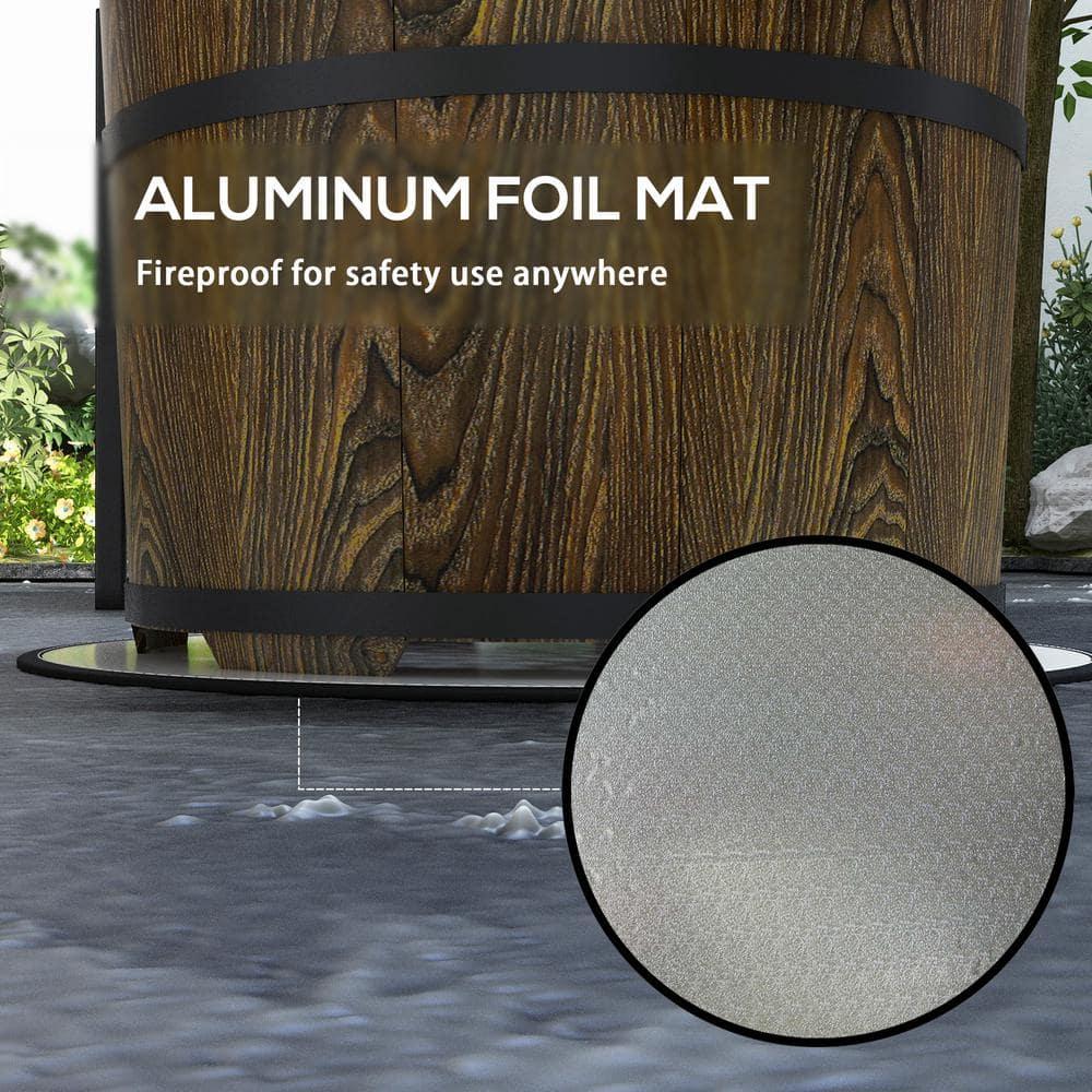 SHANRUGUOJI Outsunny Smokeless Fire Pit With Fireproof Mat, 20" Barrel Style Portable Wood Burning Firepit, Magnesium Oxide Low Smoke Camping Bonfire Stove For Backyard, Patio, Picnic