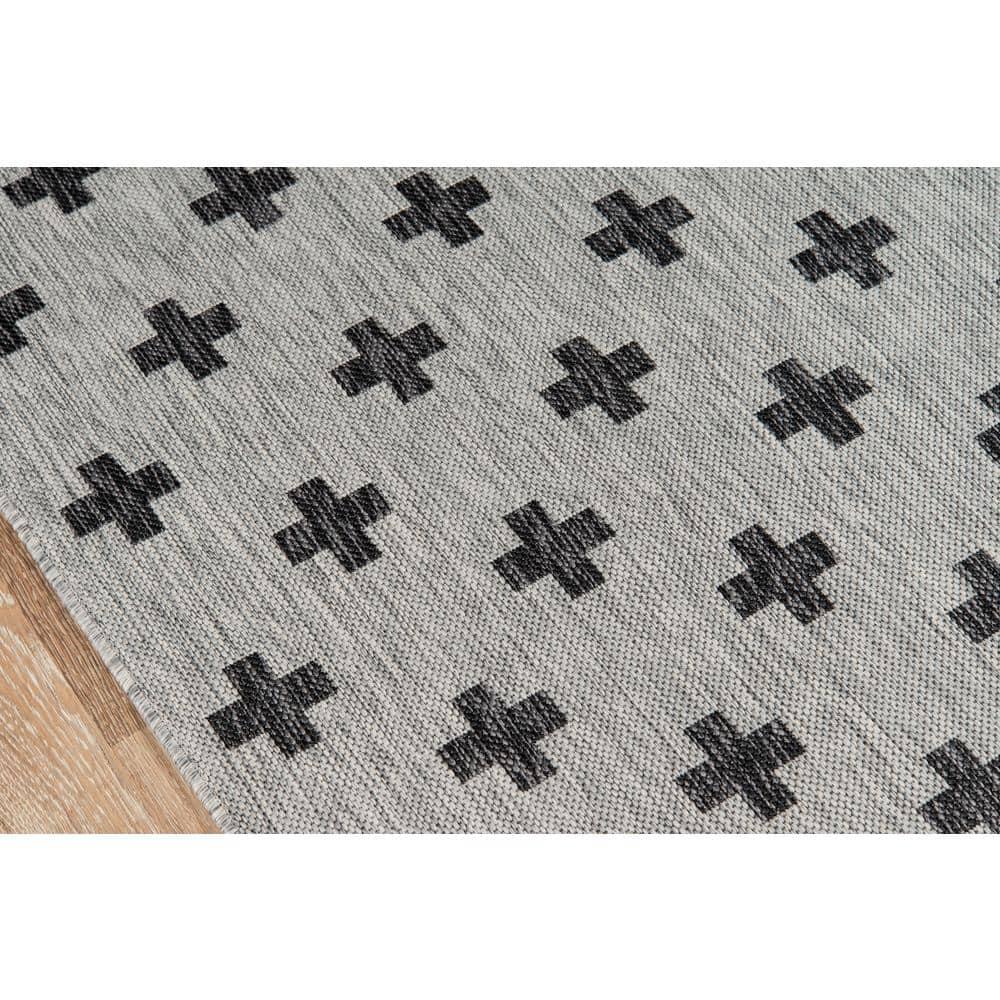 Umbria Polypropylene Gray/Black Rug