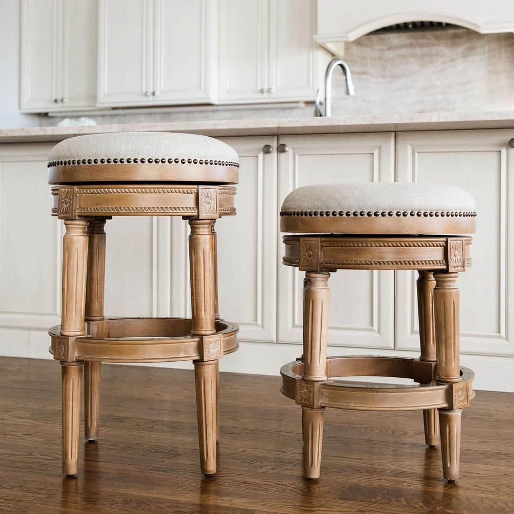 Maven Lane Maven Lane Pullman Backless Stool with Fabric Upholstery