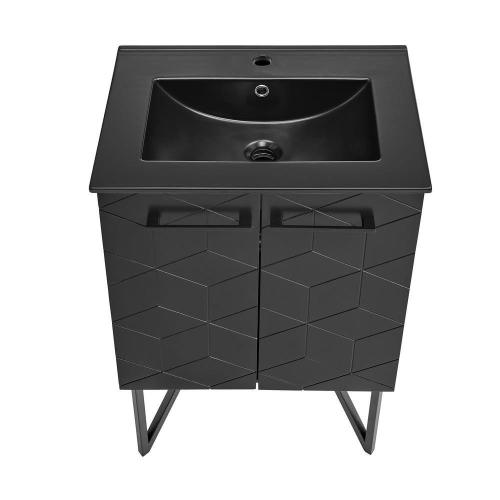 Annecy 24 In. Bathroom Vanity With Ceramic Sink Top