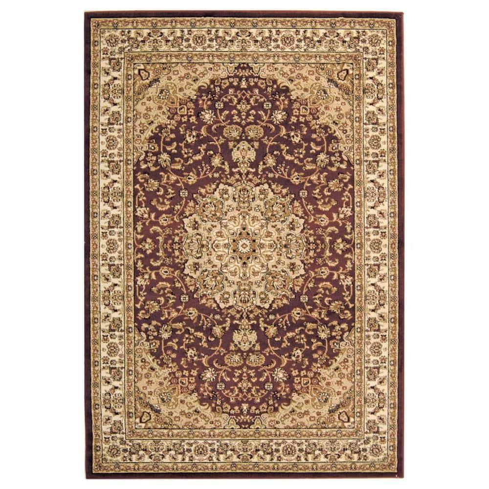 Lyndhurst LNH222 Power Loomed Area Rug - Red/Ivory - 4'x6' - Safavieh