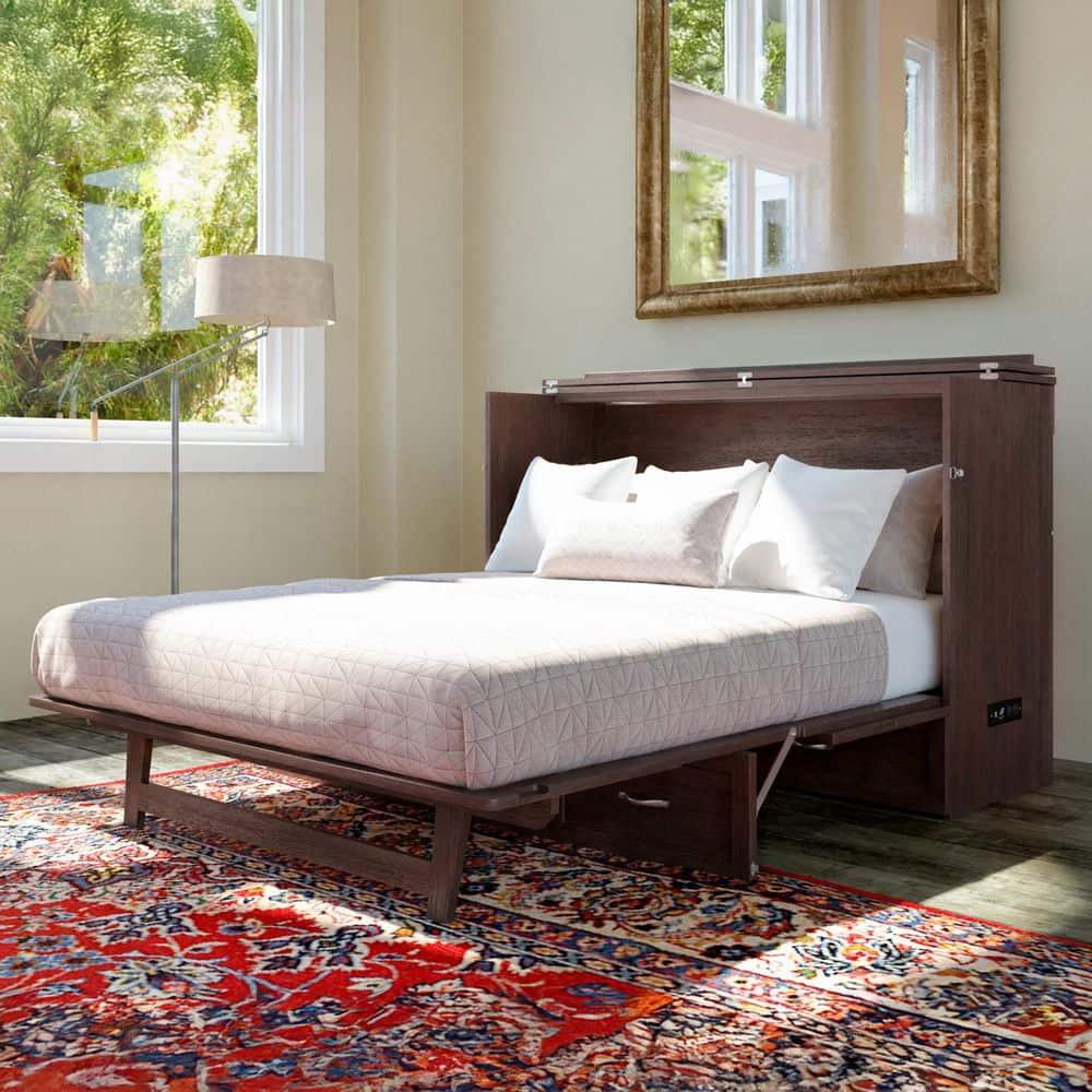Queen Deerfield Murphy Bed Chest with Charging Station - AFI Atlantic Furniture