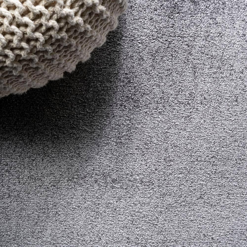 3'x5'Oval  Haze Solid Low-Pile, Gray - JONATHAN Y