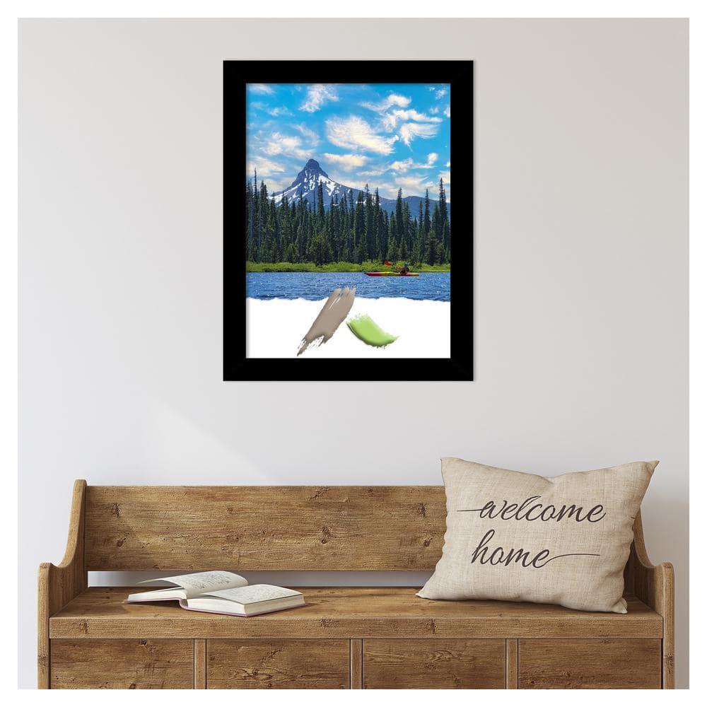 Amanti Art Basic Black Narrow Wood Picture Frame Opening Size 18x24 in.