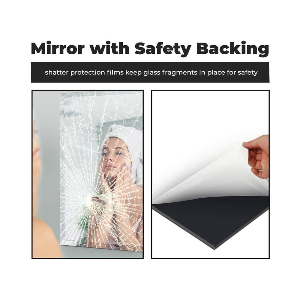 Fab Glass and Mirror Frameless Square Beveled Wall Mirror