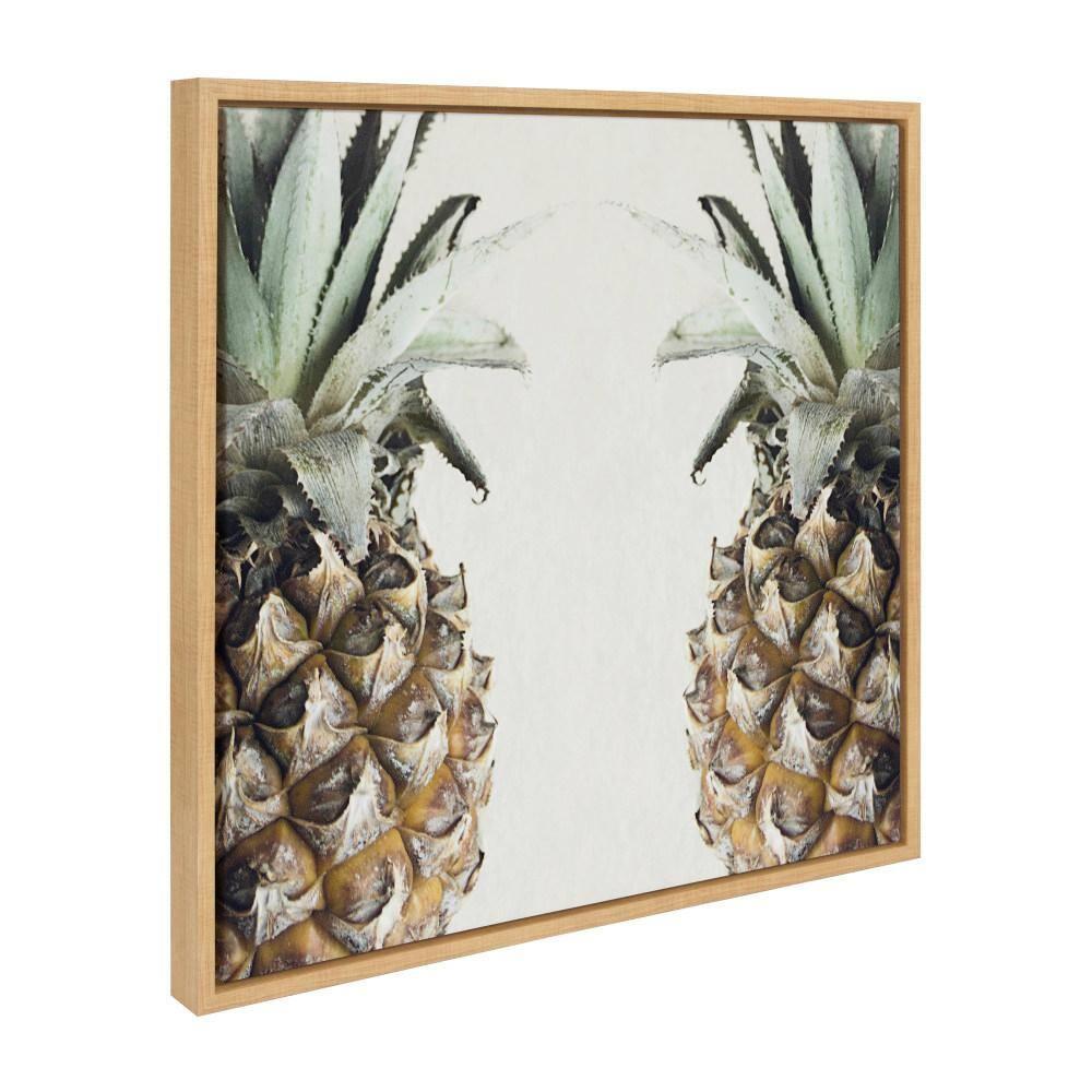 Kate & Laurel All Things Decor 22"x22" Pineapples Framed Canvas by Emiko and Mark Franzen of F2Images Natural