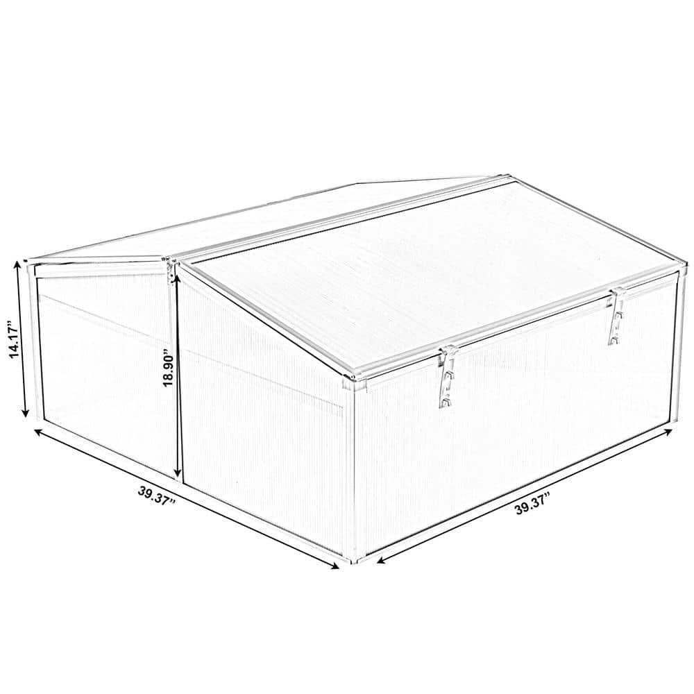 Gardenised 39.37" W x 39.37" D Mini Greenhouse