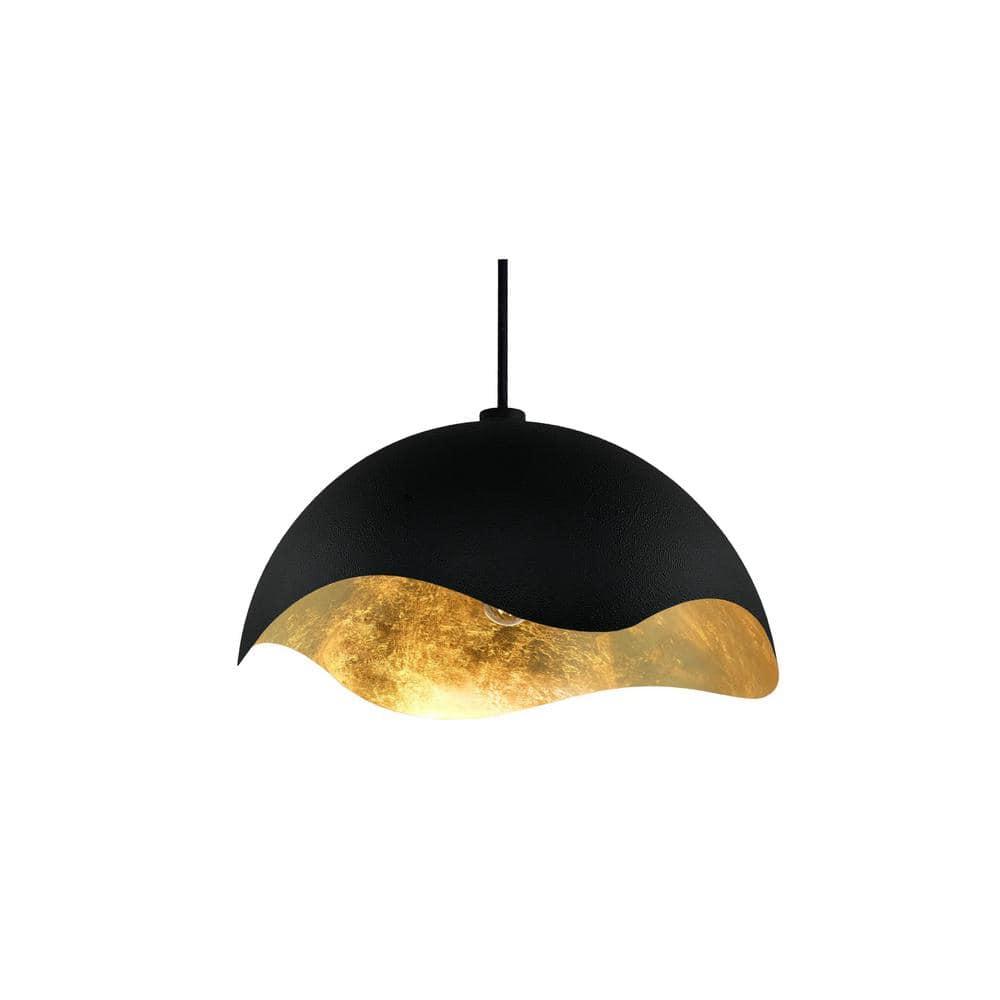 George Kovacs by Minka George Kovacs Eclos 23" Wide 1 Light Pendant In Sand Coal W/Gold Leaf Finish