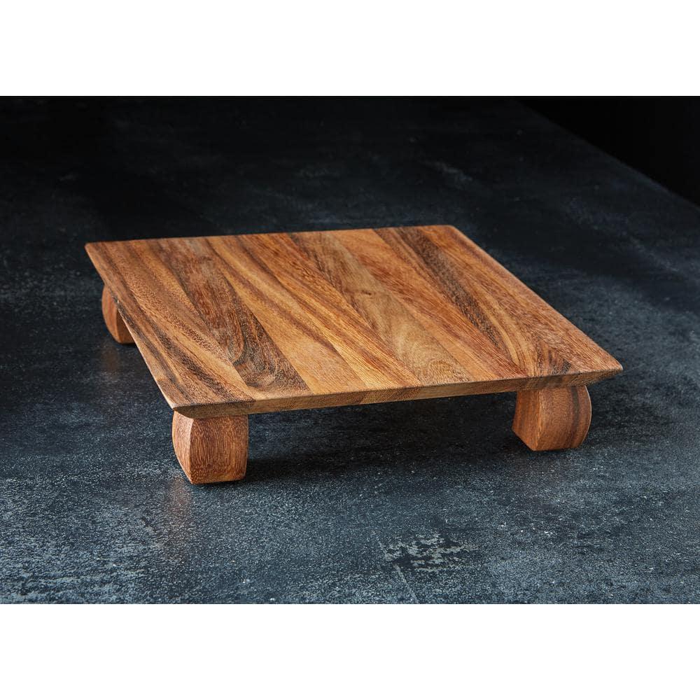 Ironwood Gourmet Kyoto Sushi Stand, Acacia Wood Brown 10 x 10 x 2.25 inches