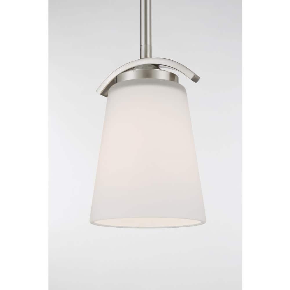 1 Light Mini Pendant In Transitional Style 7.5 Inches Tall By 4.75 Inches Wide-Brushed Nickel Finish Minka Lavery 4961-84