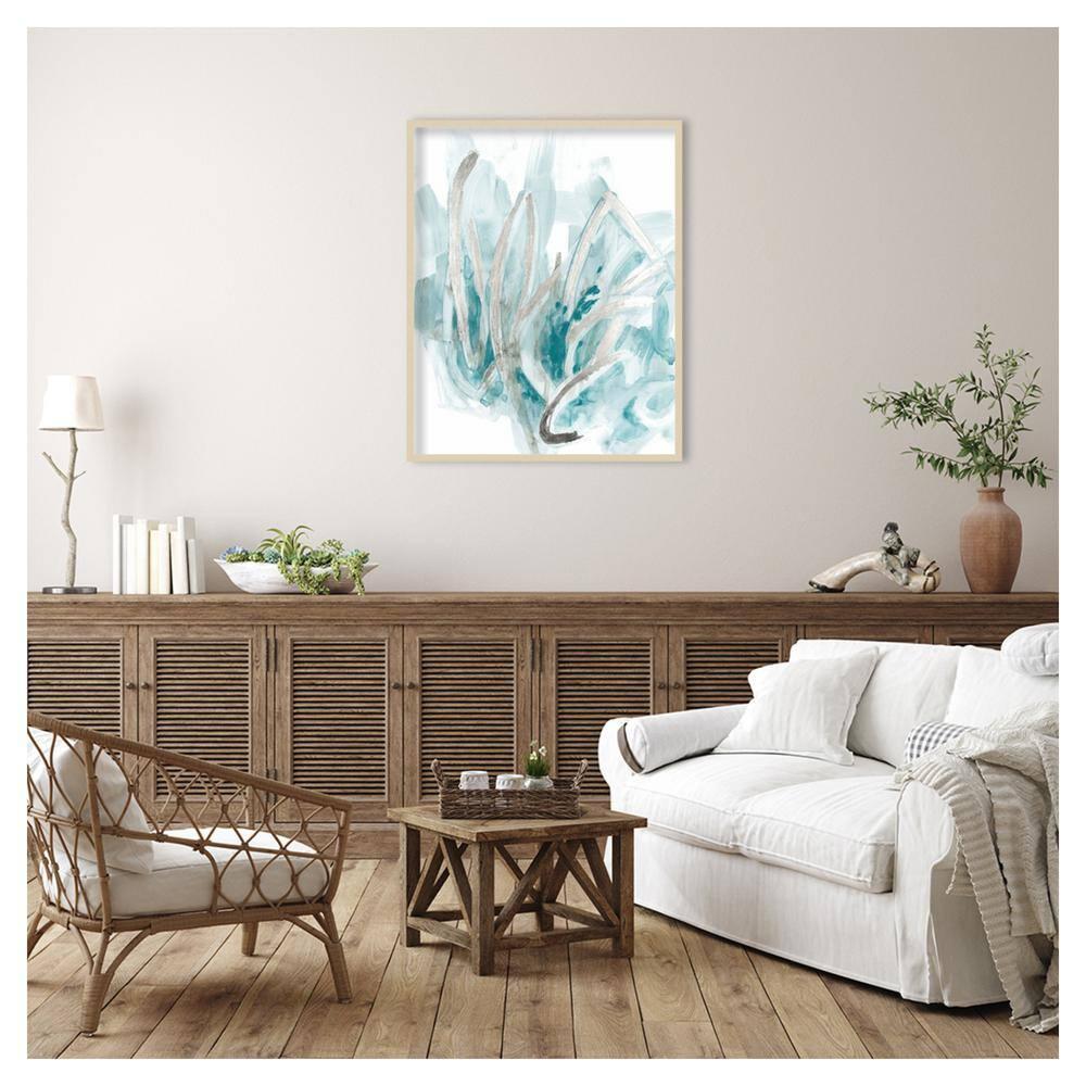 Amanti Art 33"x41" Embellished Aquatic Energy II by June Erica Vess Wood Framed Wall Art Print