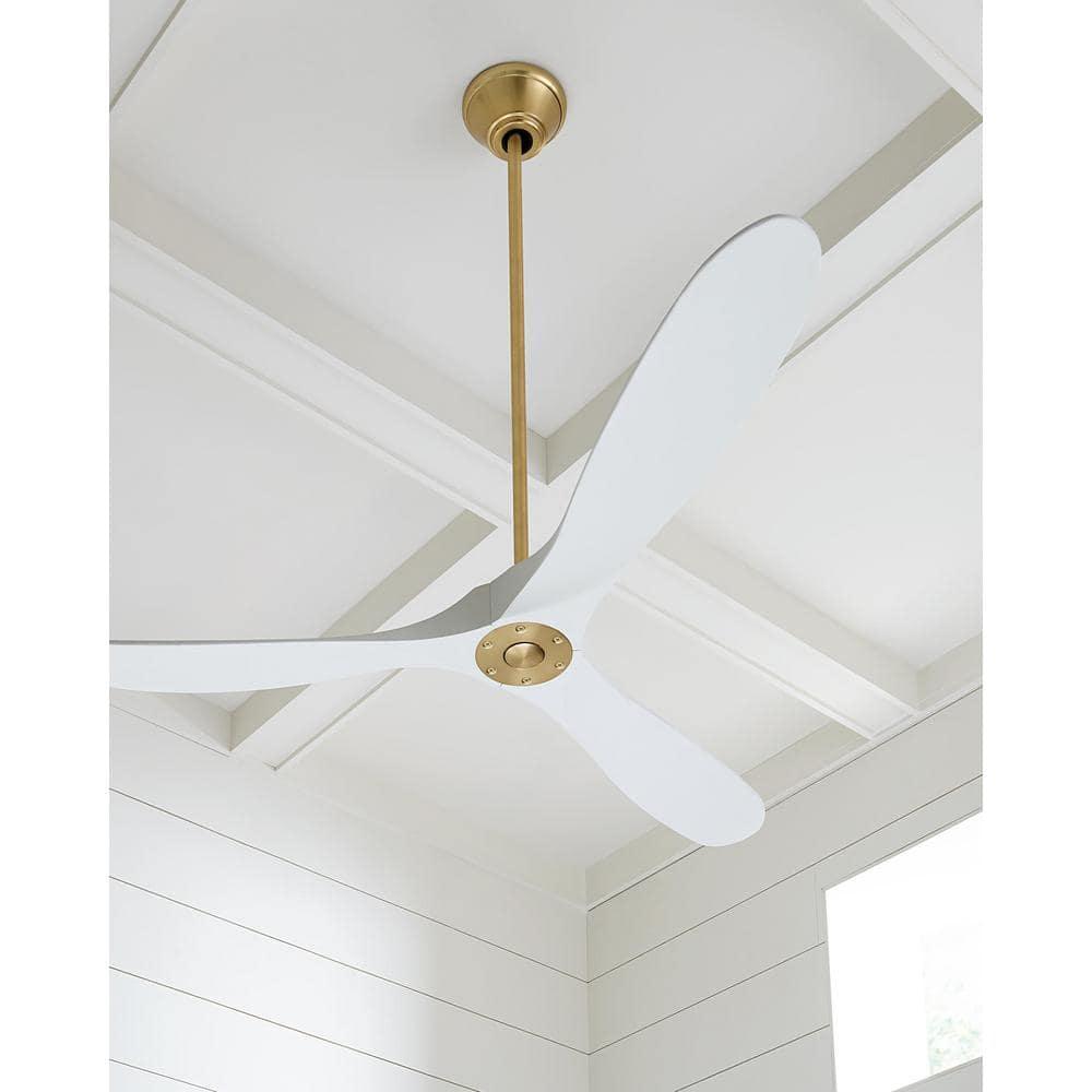 Monte Carlo 3MAVR60RZWBBS 60" Maverick - Matte White With Burnished Brass