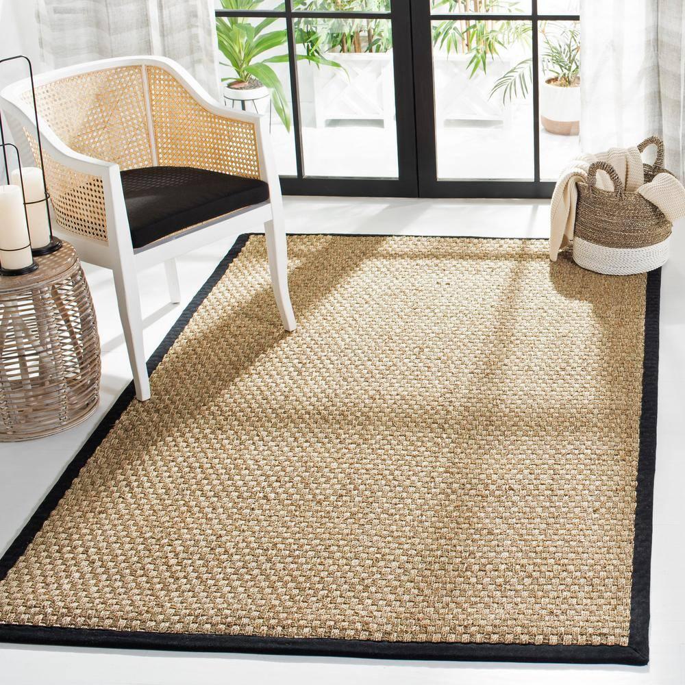 Natural Fiber NF114 Power Loomed Indoor Accent Rug - Natural/Black - 2'6"x4' - Safavieh.