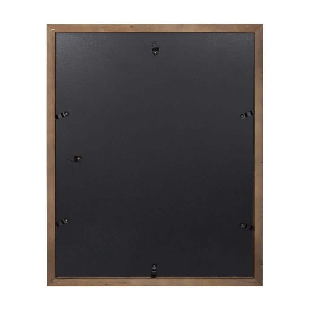 DesignOvation Gallery Rectangle Wood Wall Frame, 11x14 matted to 8x10, Rustic Brown
