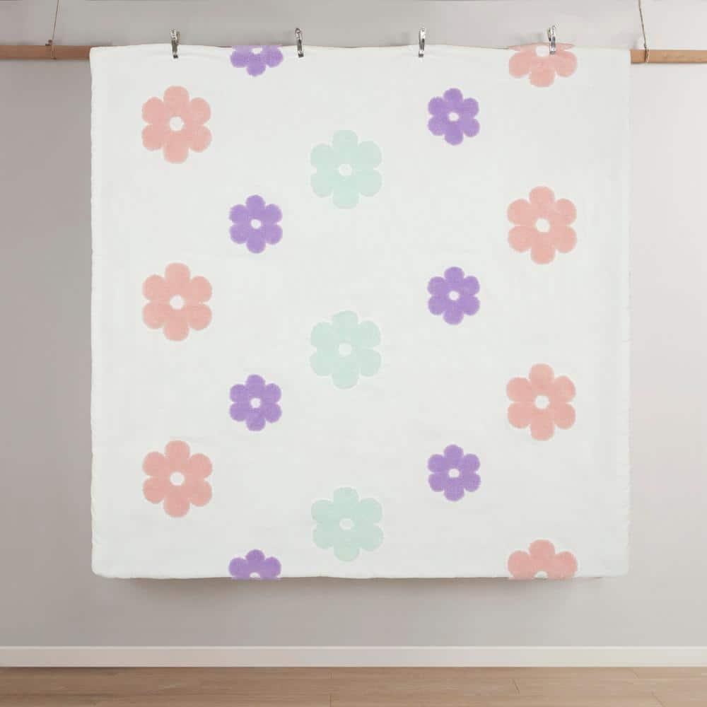 Gracie Floral Reversible Tufted Chenille Duvet Cover Set