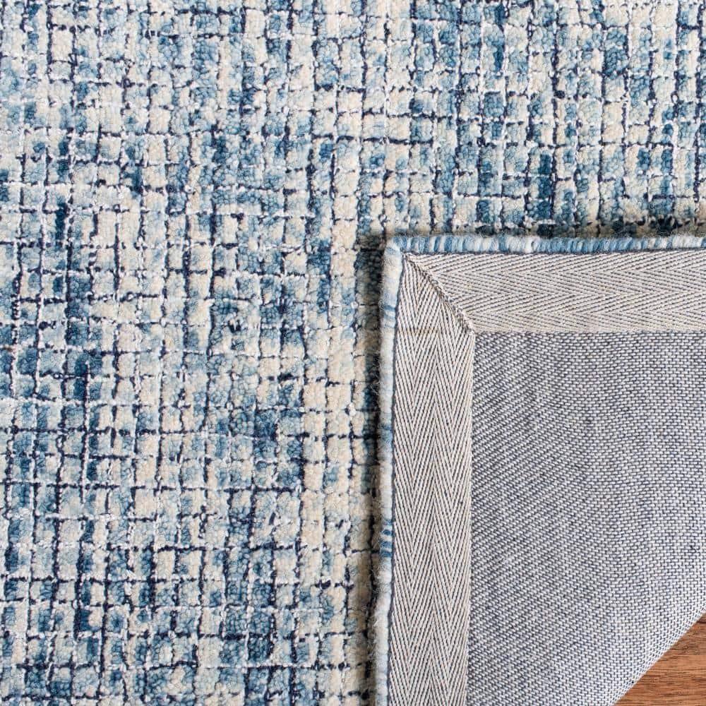 Abstract ABT473 Hand Tufted Area Rug - Ivory/Navy - 4' X 6' - Safavieh.