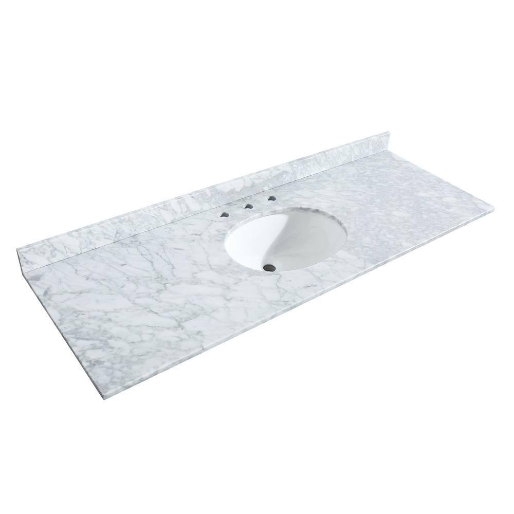 Wyndham Collection Avery 60'' Single Bathroom Vanity with Stone Top with Mirror