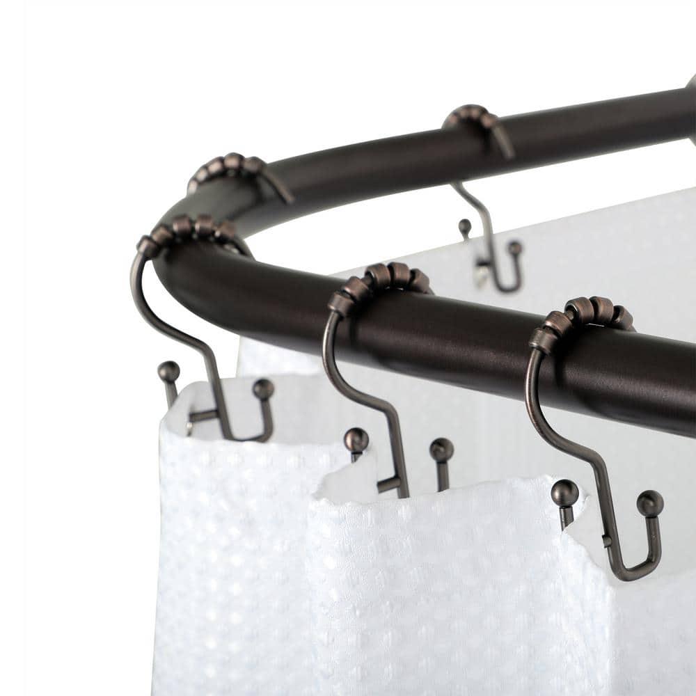 Utopia Alley Aluminum 61" D-Shape Fixed Shower Curtain Rod