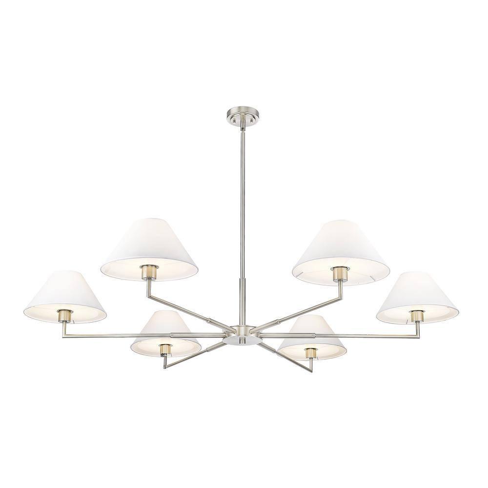 Z-Lite Leila 6 - Light Chandelier in  Brushed Nickel