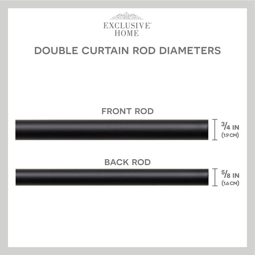 Ogee Double Window Curtain Rod and Finial Set