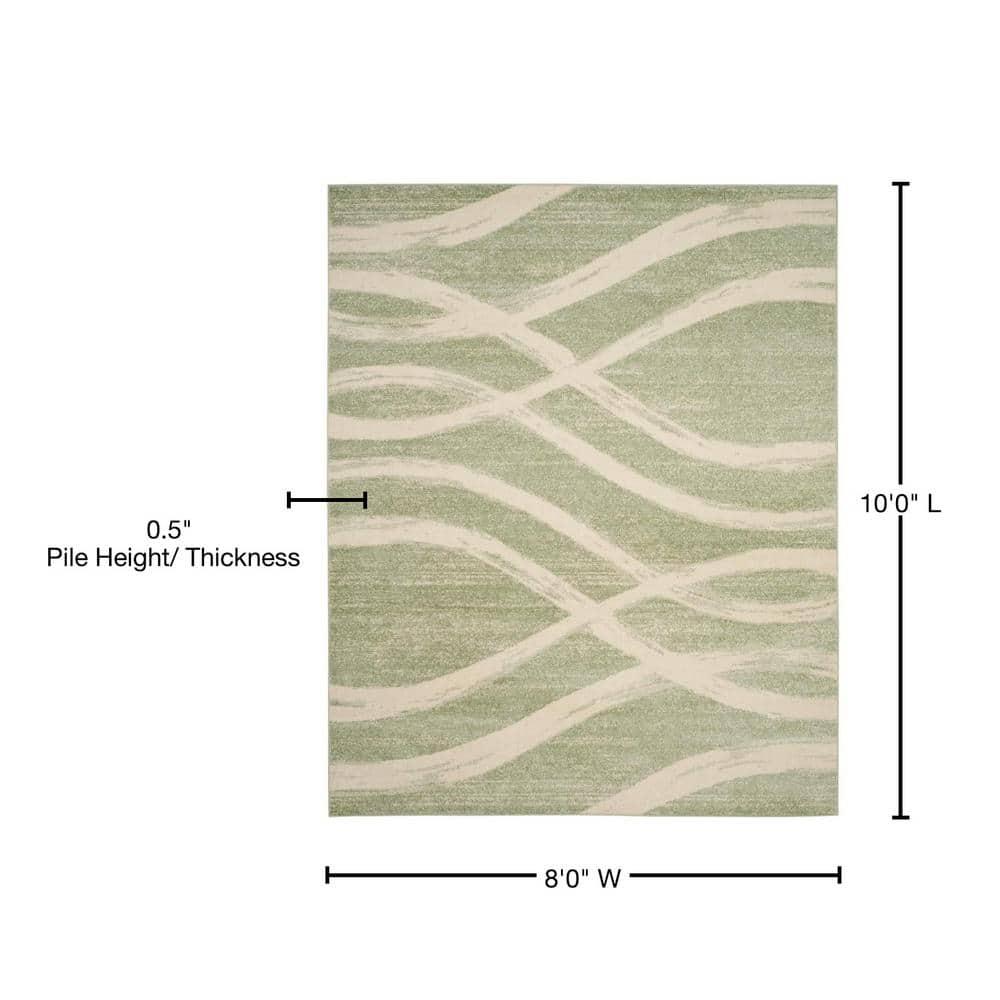 Adirondack ADR125 Machine Made Indoor Area Rug - Sage/Cream - 8'x10' - Safavieh