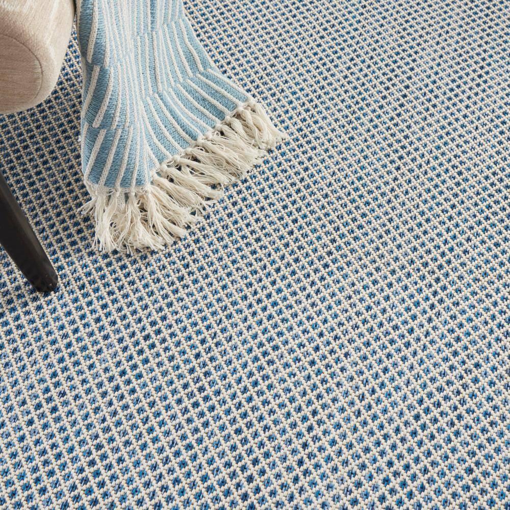 Nourison Courtyard COU01 Indoor/outdoor Area Rug - Ivory Blue 6' x 9'
