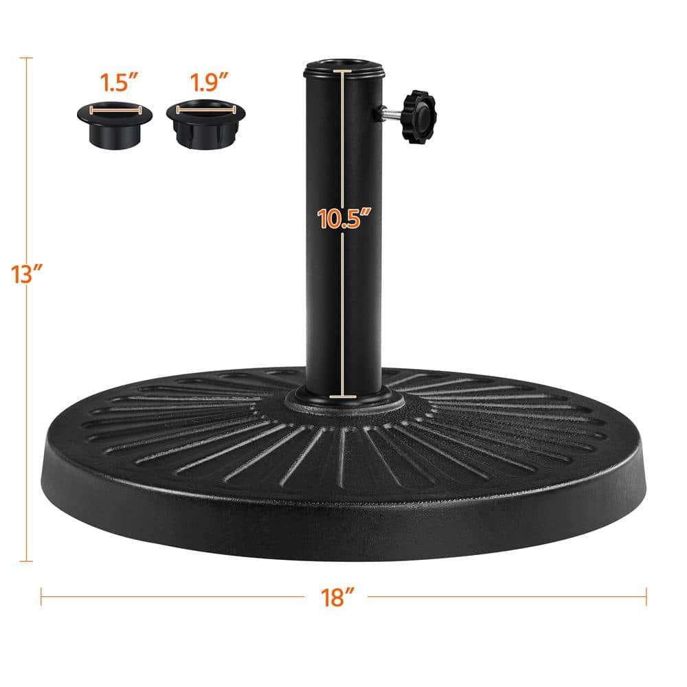 Yaheetech Outdoor Patio Market Umbrella Base Stand, Black