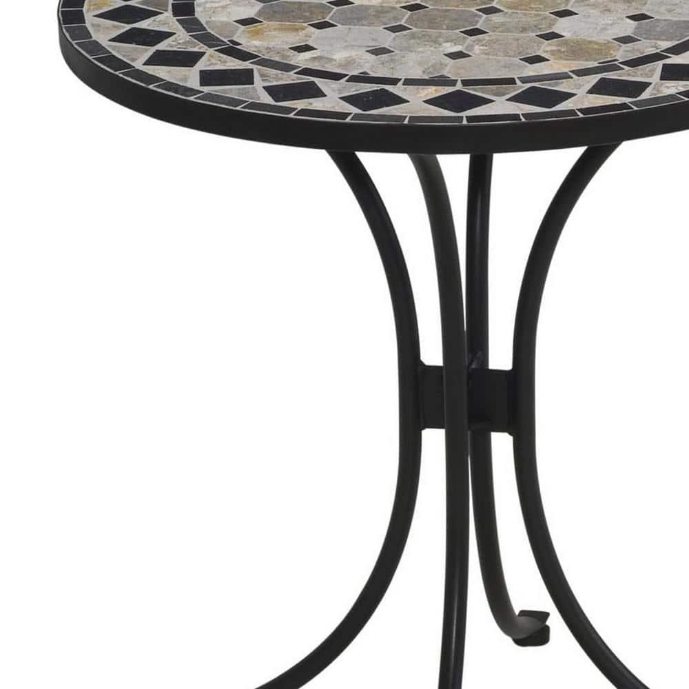 Homestyles Laguna Metal Outdoor Bistro Table in Black