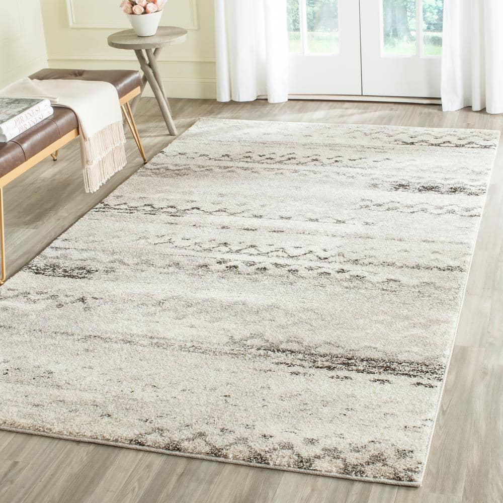 Retro RET2136 Power Loomed Indoor Area Rug - Cream/Grey - 8'x10' - Safavieh.