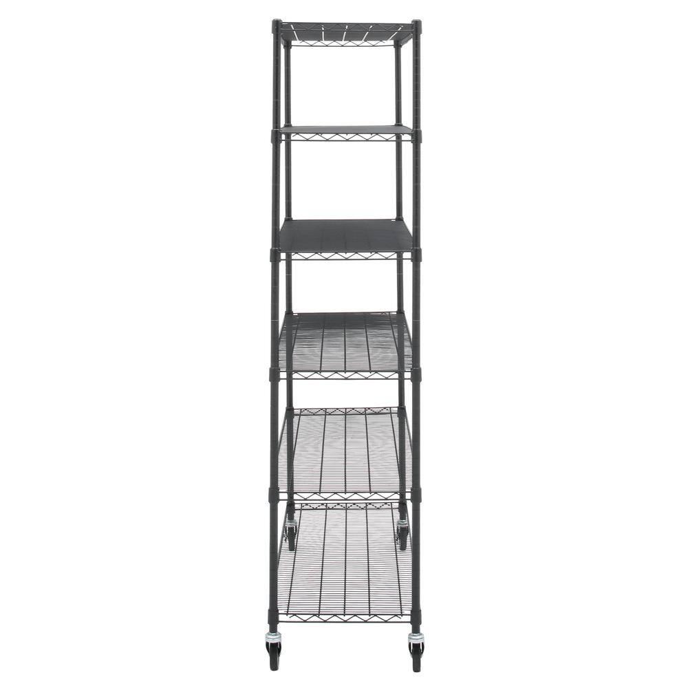 Trinity TRINITY EcoStorage 6-Tier NSF Steel Wire Shelving Unit w/ Wheels (48 in. W x 18 in. D)