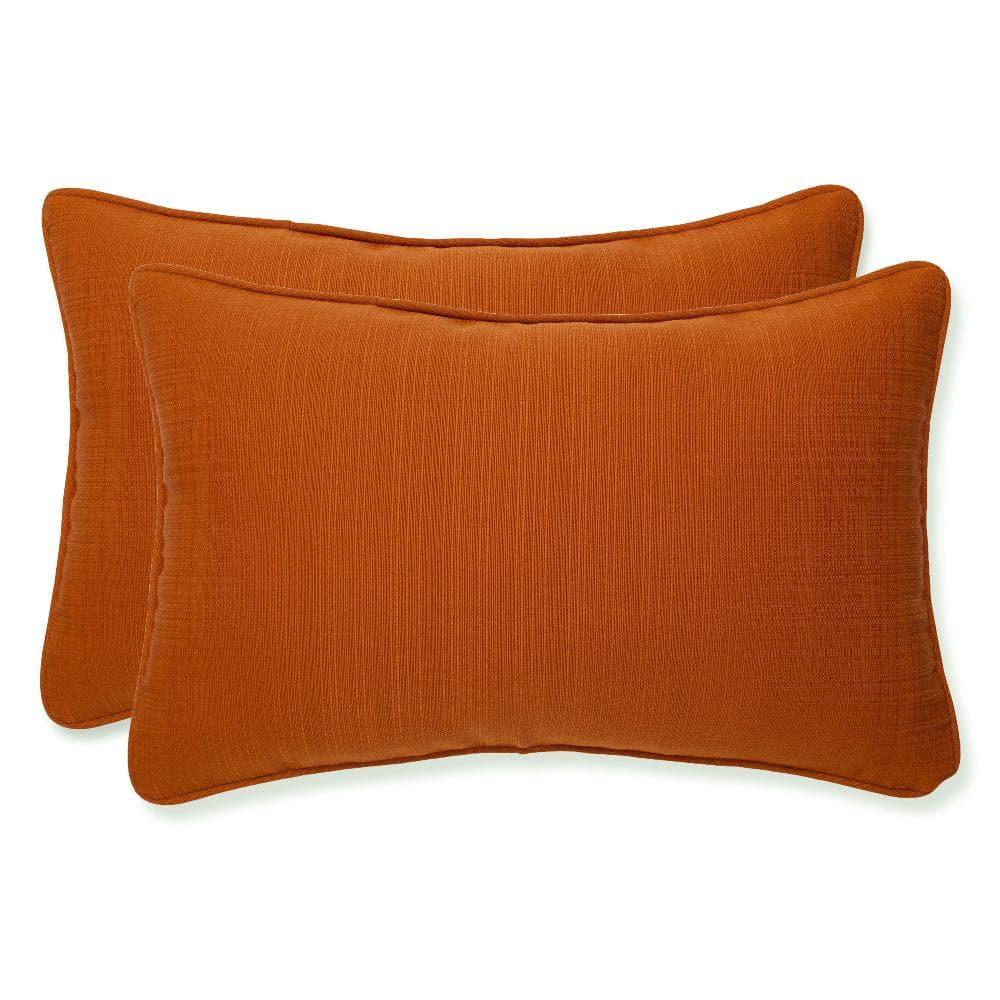 Pillow Perfect Cinnabar Indoor/Outdoor Reversible Throw Pillow (Set of 2)