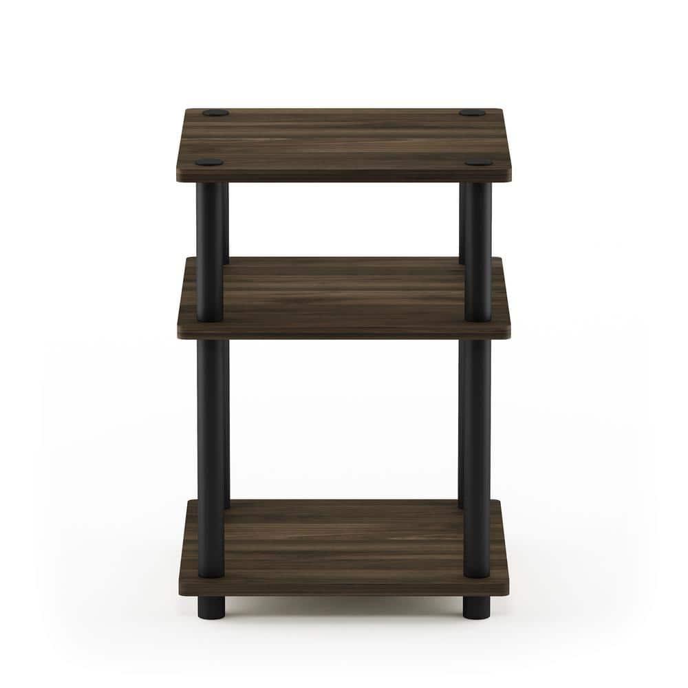 3-Tier Easy Assembly Multipurpose Shelf Dispaly Open Shelves Sofa Side End Table Nightstand for Living Room&Bedroom,Blackwood